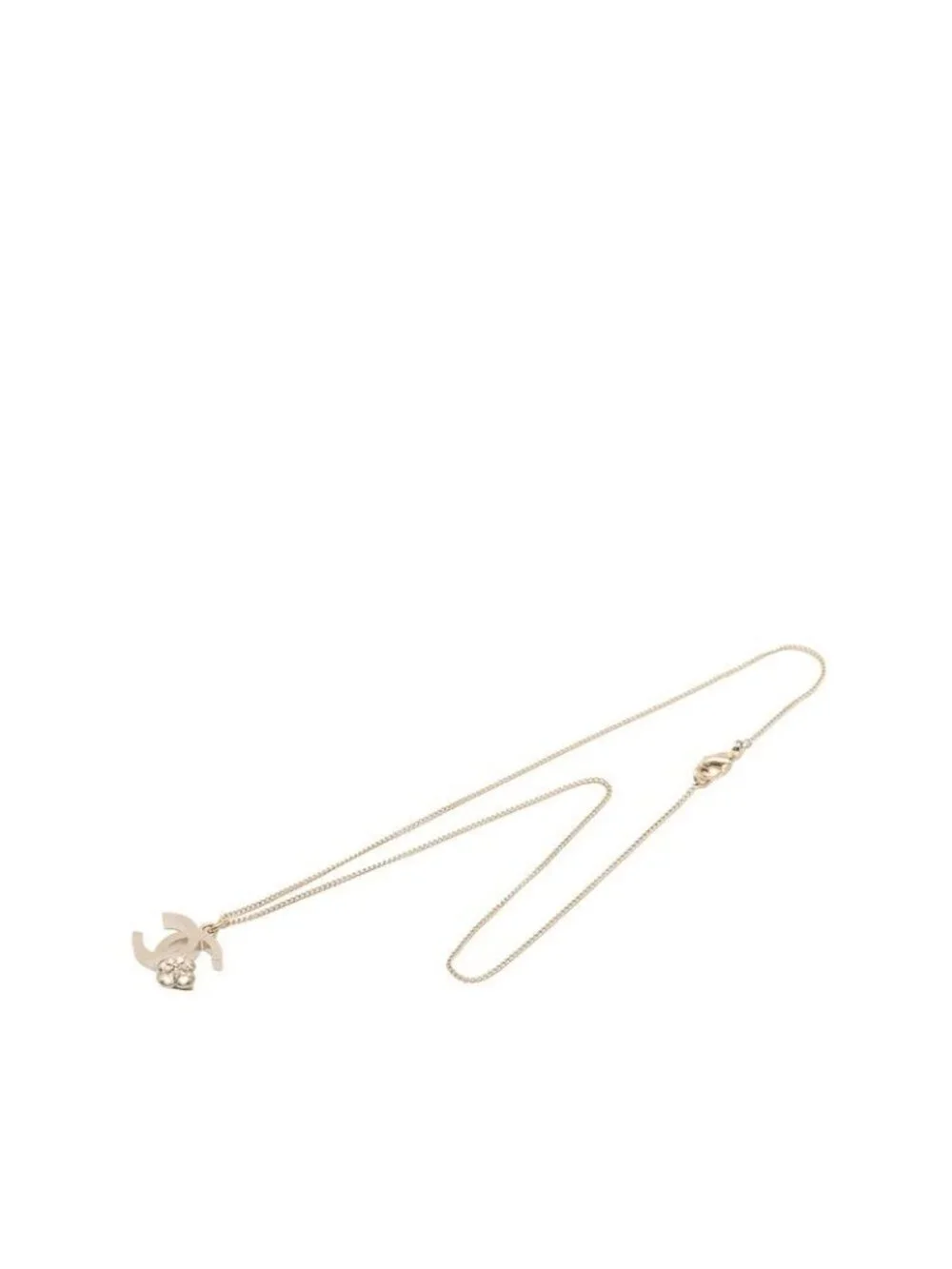 Chanel CC Logo Camellia Pendant Gold Plated